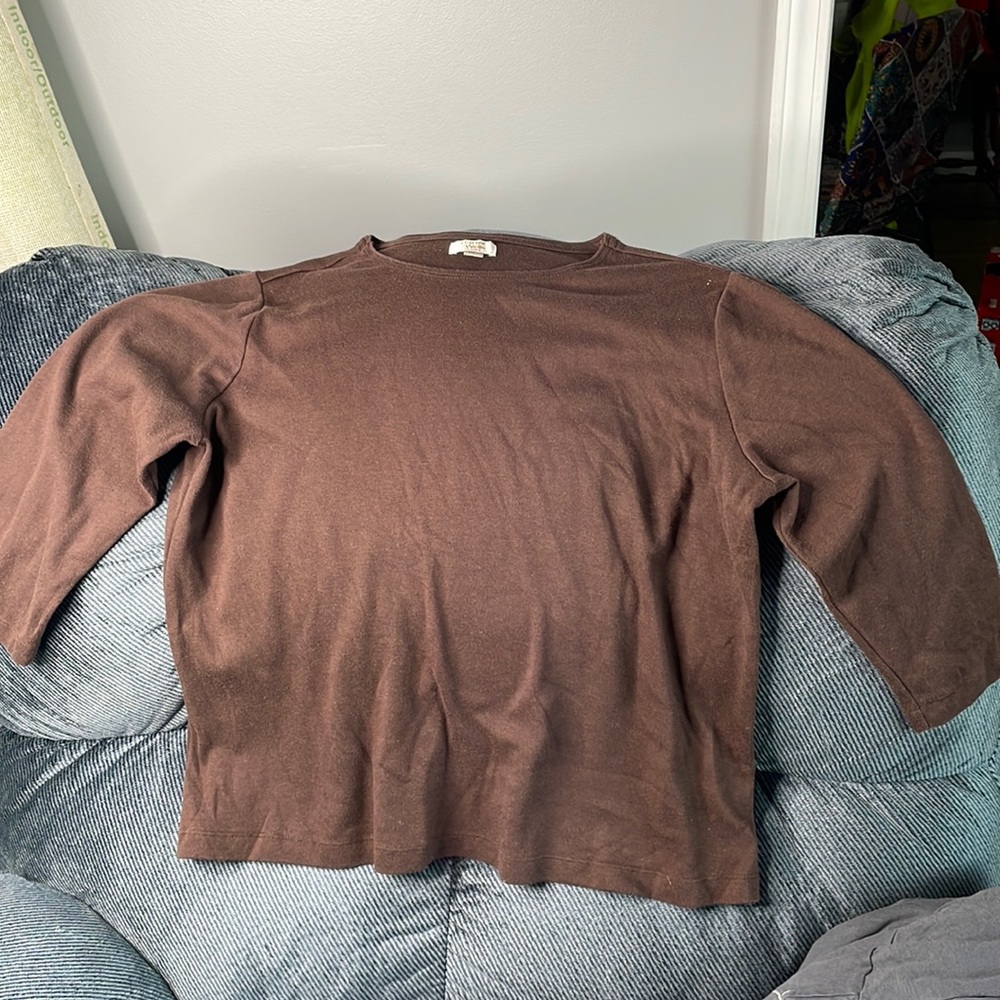 Baxter & Wells Petite Brown Knit Top Large